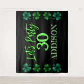 St Patrick Day Verjaardag Lets feest achtergrond Wandkleed (Voorkant)