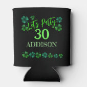 St Patrick Day Verjaardag Lets party shamrock Blikjeskoeler (Achterkant)