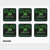 St Patrick Day Verjaardag Lets party shamrock Vierkante Sticker (Vel)