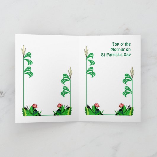 St Patrick de dag, vleit kasteel Kaart (Binnen)