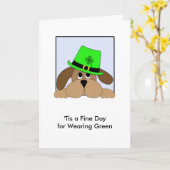 St. Patrick de Hond van de Dag met Pet Kaart (Gele Bloem)