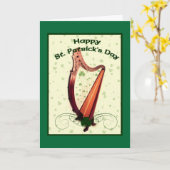 St.Patrick de Kaart van de Harp van de Dag (Gele Bloem)