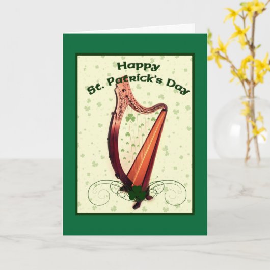 St.Patrick de Kaart van de Harp van de Dag (Gele Bloem)