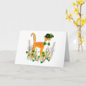 St. Patrick de Kat van de Dag Kaart (Gele Bloem)
