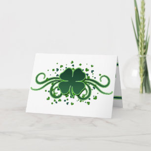 St. Patrick de Klaver van de Dag wervelt Wenskaart Kaart