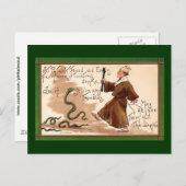 St Patrick Driving Away Snakes Briefkaart (Voorkant / Achterkant)