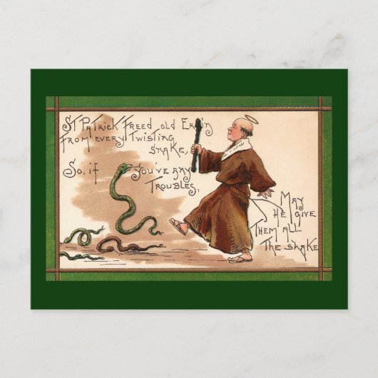 St Patrick Driving Away Snakes Briefkaart (Voorkant)