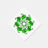 St Patrick element. Groene mandala. Servetten (Hoek)