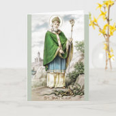 St. Patrick en Snakes Wenskaart Kaart (Gele Bloem)