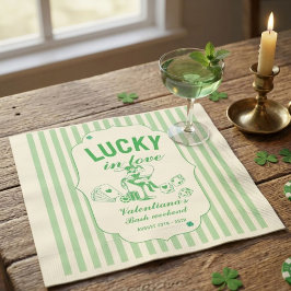 St. Patrick geluks bruidsmeisje in liefdesfeest Servet