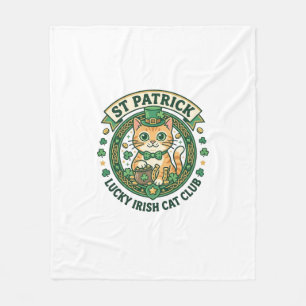 St. Patrick Geluks Ierse Kat Lieve Kat T-Shirt Ont Fleece Deken