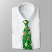 St Patrick Green Gold Clover Shamrock Confetti Fun Stropdas (Gebonden)