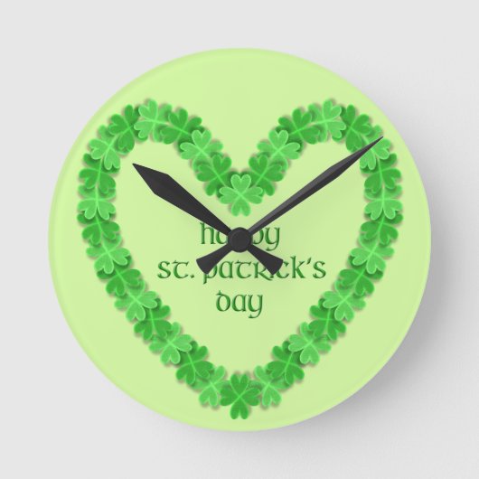 St Patrick het Hart van de Dag Ronde Klok (Voorkant)