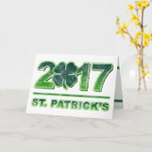 St. Patrick het Wenskaart van de Klaver 2017 van Kaart (Gele Bloem)