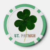 St. Patrick Ierse Shamrock Clover Ierland Poker Poker Chips (Achterkant)