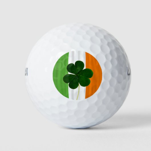 St. Patrick Ireland Shamrock Clover Irish Flag Golfballen (Voorkant)