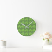 St. Patrick Ireland Shamrock Irish Clover Pattern Ronde Klok (Huis)
