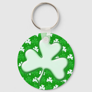 St Patrick Ireland Shamrock Pattern Design Sleutelhanger