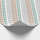 St. Patrick Ireland St. Paddy Typografie Cadeaupapier (Hoek)