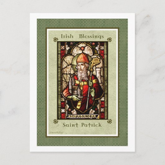St. Patrick Irish Blessings Digital Art Briefkaart (Voorkant)
