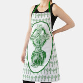 St. Patrick Irish Cross Shamrocks Green katholiek Schort (Insitu)