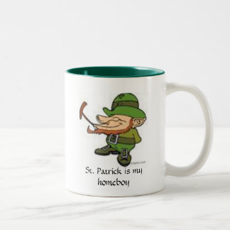 St. Patrick is mijn huisjongen Tweekleurige Koffiemok