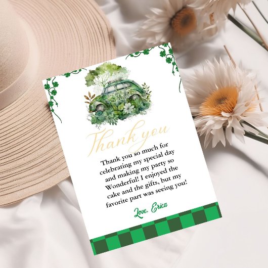 St PAtrick jour Shamrock Anniversaire Carte de rem