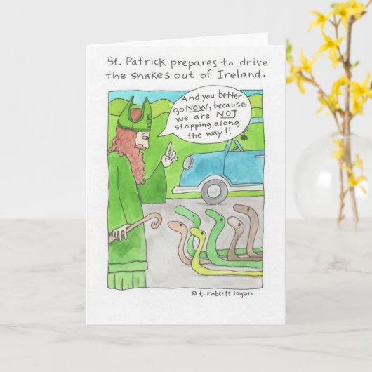 St. Patrick Kaart (Gele Bloem)