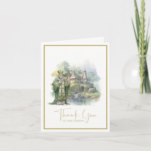 St. Patrick katholieke Ierse sympathie begrafenis Bedankkaart (Voorkant)