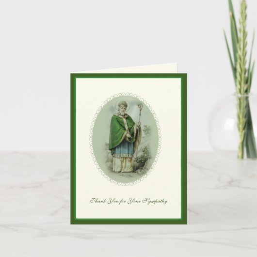 St. Patrick katholieke Irish Celtic Cross condolen Bedankkaart (Voorkant)