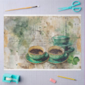 St. Patrick Koffie Shamrock Vibe Collage Harmony Tissuepapier (Craft)