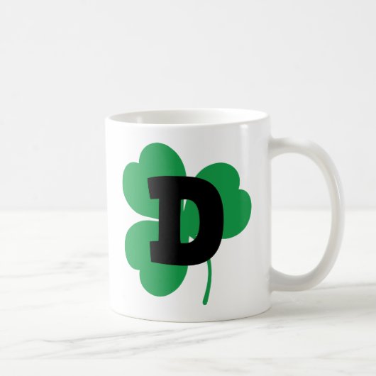 St Patrick Letter D Alphabet Koffiemok (Rechts)
