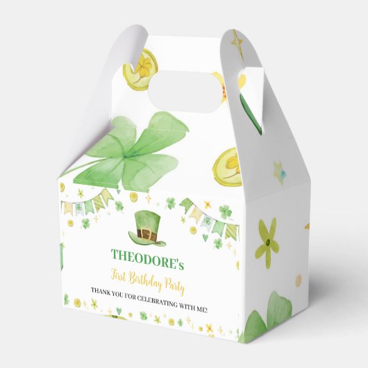 St. Patrick Lucky Een gunstbox Verjaardagsfeest Bedankdoosjes (Achterkant)