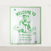 St patrick Lucky Martini Bachelorette welcome sign Wandkleed (Voorkant)