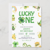 St Patrick Lucky One First Birthday Invitation (Devant)