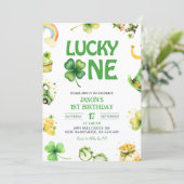 St Patrick Lucky One First Birthday Invitation (Debout devant)