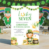 St Patrick Lucky Seven Birthday Invitation