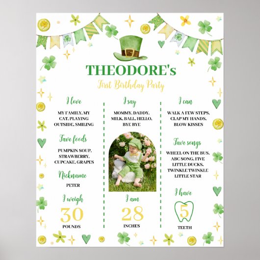 St. Patrick Lucky Un Anniversaire Poster du jalon (Devant)