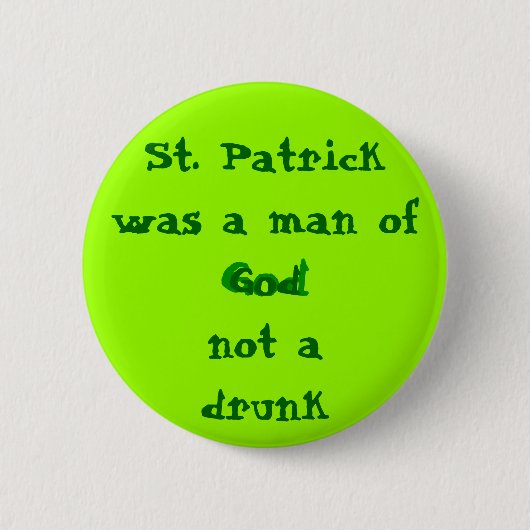 St. Patrick Man van God Ronde Button 5,7 Cm (Voorkant)