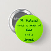 St. Patrick Man van God Ronde Button 5,7 Cm (Voorkant /achterkant)