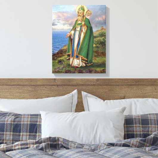 ST PATRICK, PATRON SAINT OF IERLAND. CANVAS AFDRUK (Insitu (Slaapkamer))