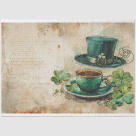 St. Patrick Pet Coffee Ephemera Collage Tissuepapier