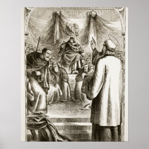 St. Patrick preaching at Tara, from 'The Trias Thu Poster