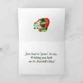 St. Patrick Pug van de Dag Kaart (Binnen)