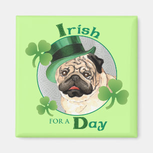 St. Patrick Pug van de Dag Magneet