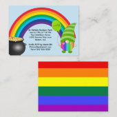 St patrick Rainbow Gnomies LGBT Invitation Small C (Devant / Derrière)
