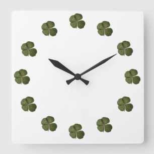 St Patrick Real 4 Feuille Clocher Horloge murale