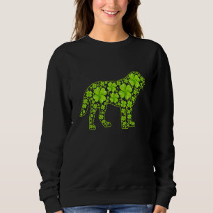St Patrick Retro Leprechaun Bernard Dog Shamrock Trui