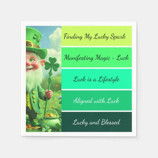 St. Patrick’s Affirmation Napkins Servet (Voorkant)