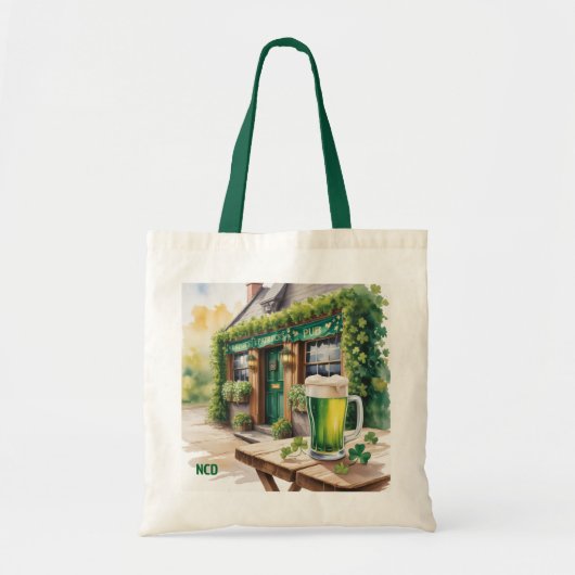 St Patrick’s Day Bar Pub Party Personalized Tote Bag (Voorkant)